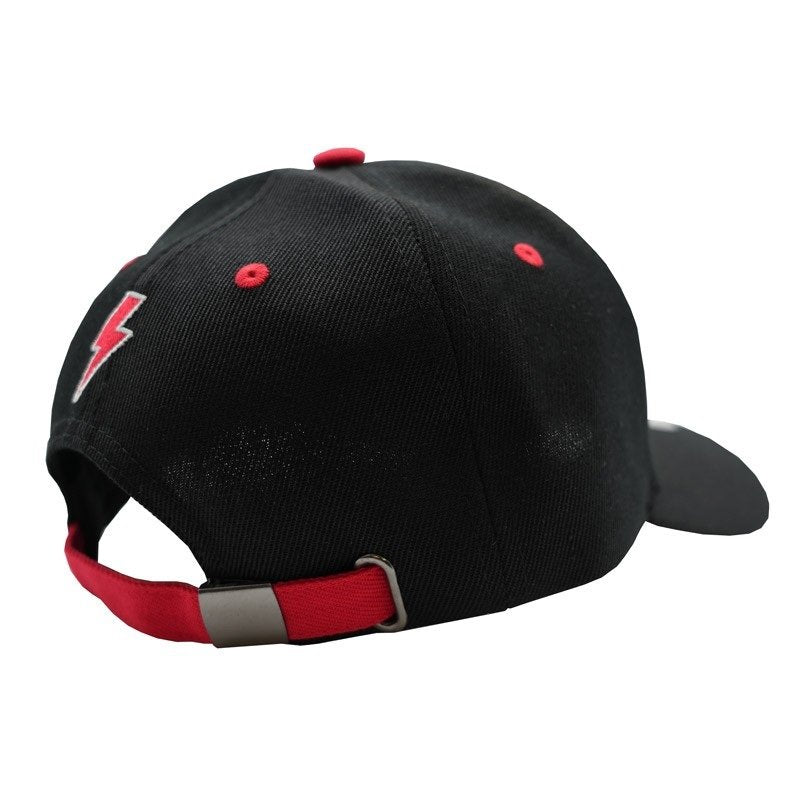 Cappello regolabile AC DC nero scritta rossa