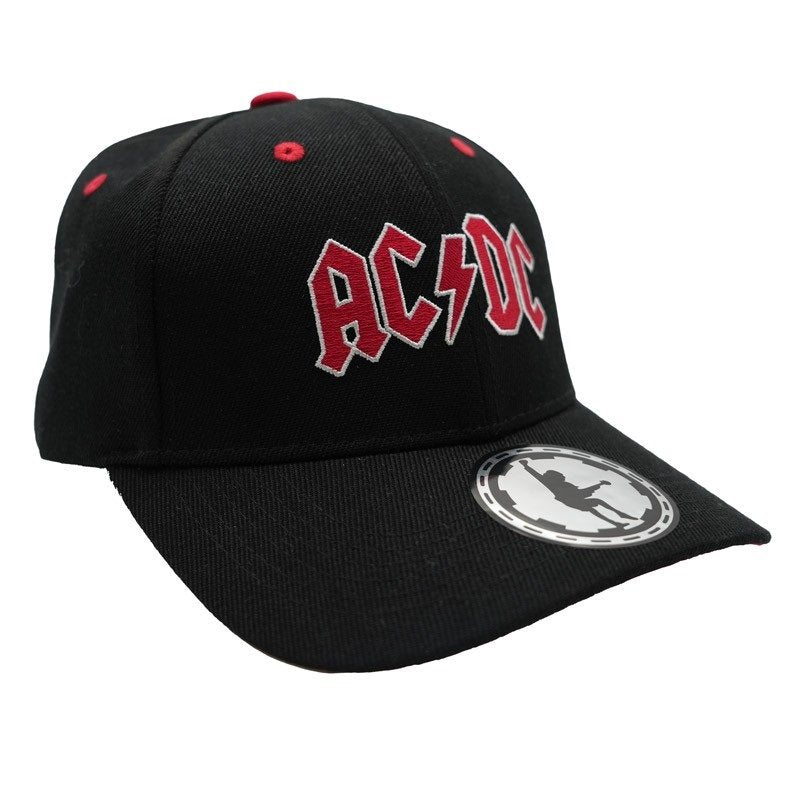 Cappello regolabile AC DC nero scritta rossa