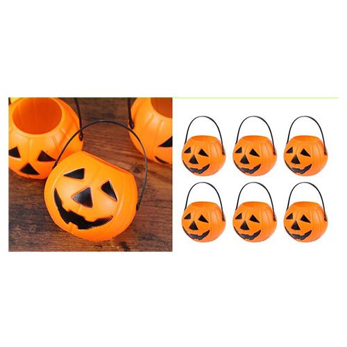 Cestino dolcetto o scherzetto tondo a forma di zucca
