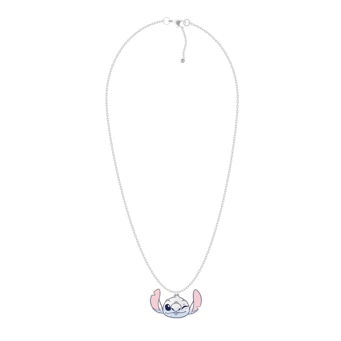 Collana a tema Stitch con catena in metallo e pendente a forma di testa di Stitch