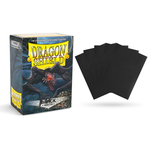 Dragon Shield 100 Bustine Protettive Standard Nero Opaco