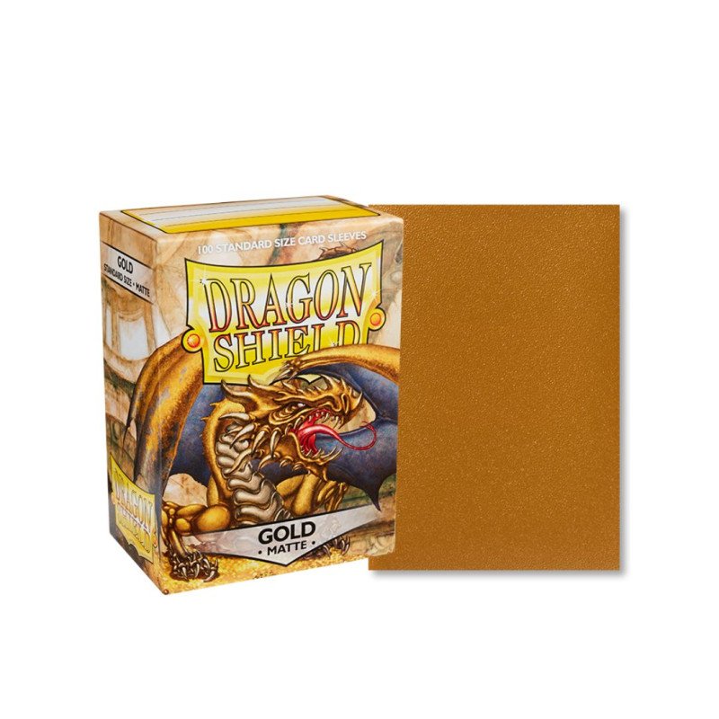 Dragon Shield 100 Bustine Protettive Standard Oro Opaco