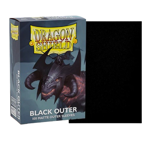 Dragon Shield 100 Bustine Protettive Standard Outer Sleeves Nero Opaco