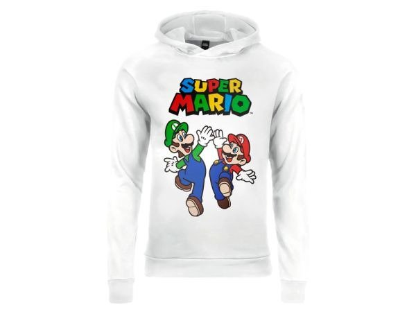 Felpa Super Mario bambino bianca