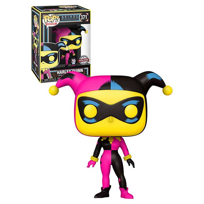 Funko Pop Harley Quinn Batman the animated Series 371 Special Edition Black Light Glow
