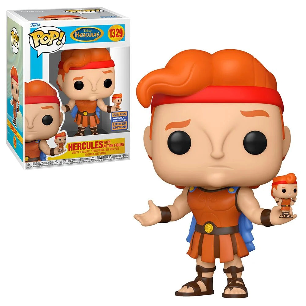 Funko Pop Hercules with action figure 1329 Disney Wondrous Convention Limited Edition