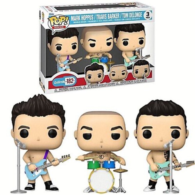 Funko Pop Rocks Blink 182 Mark Hoppus Travis Barker Tom Delonge 03