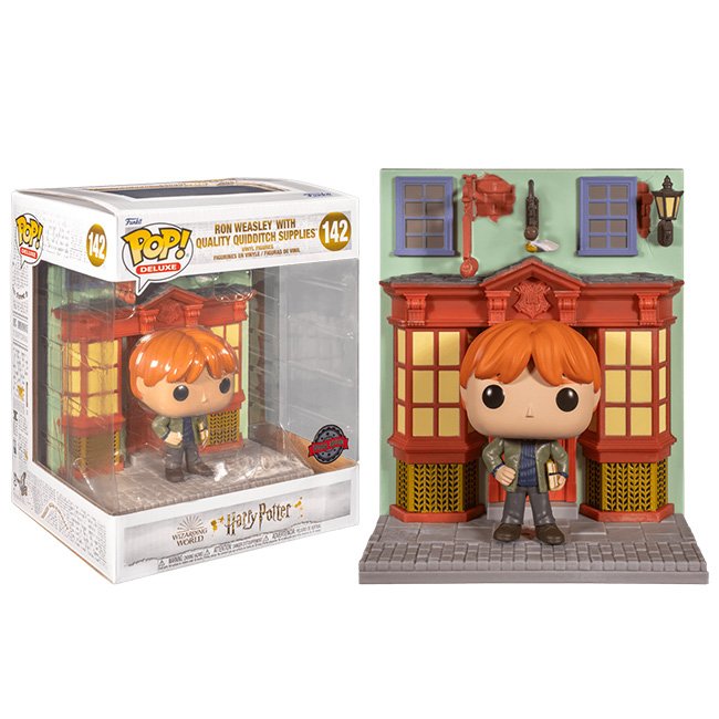Funko Pop Deluxe Ron Weasley  with Quality Quidditch Supplies Harry Potter 142