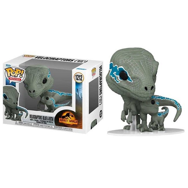 Funko Pop Velociraptors blue and beta jurassic world  dominion 1212