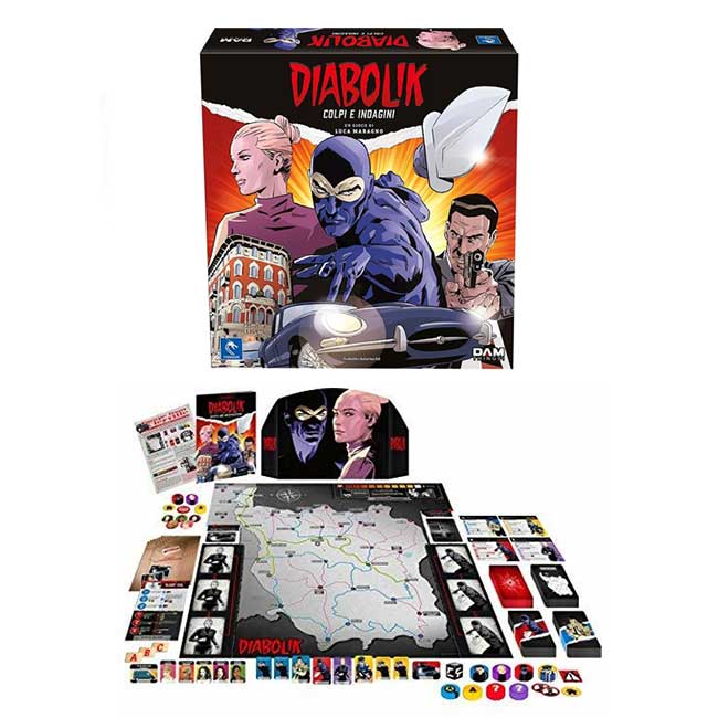 Gioco da tavolo Diabolik colpi e indagini