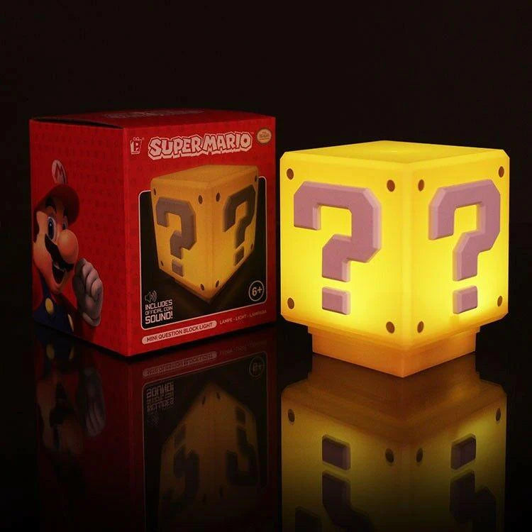 Lampada Super Mario con suoni Question Block 8 cm