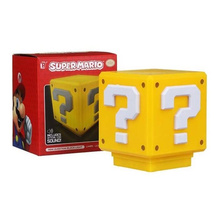 Lampada Super Mario con suoni Question Block 8 cm