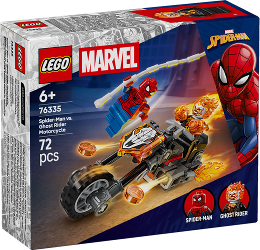 Lego Spider Man vs Ghost Rider in motocicletta Super Heroes Marvel