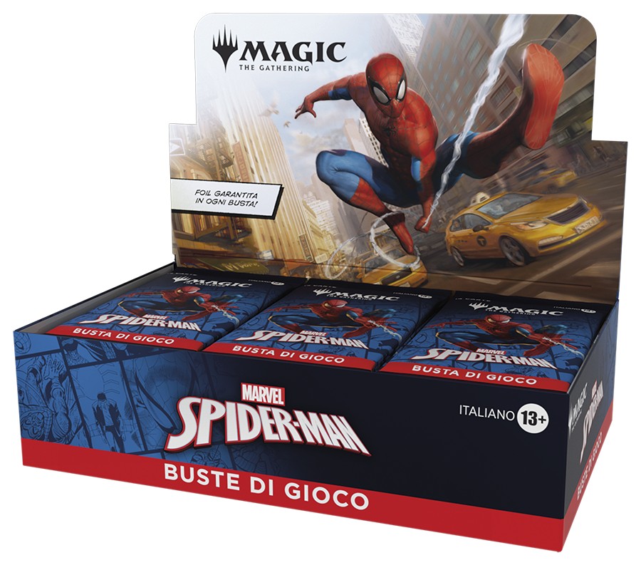 Magic the Gathering Spider Man Marvel Box 30 Buste di Gioco ITA