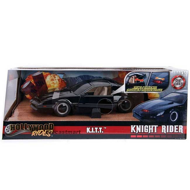 Modellino Knight Rider KITT Super Car Die Cast figure scala 1 a 24