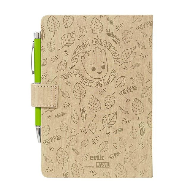 Notebook A5 Premium con Penna Laser con Logo I am Groot Marvel