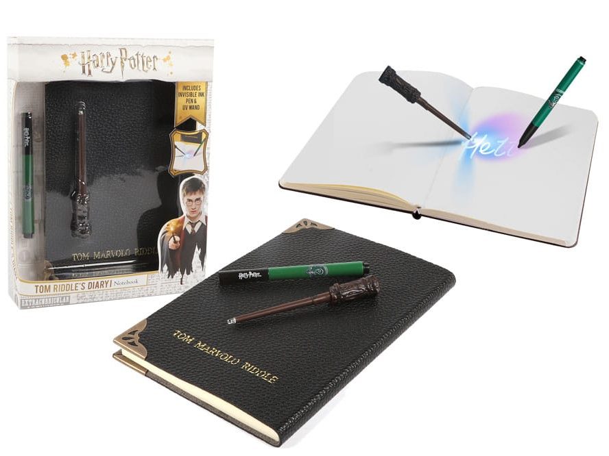 Notebook Diario di Tom Riddles e penna invisibile a bacchetta Harry Potter