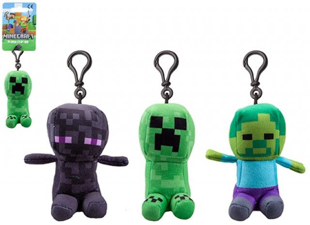 Peluche Bag Clip Minecraft 13 cm