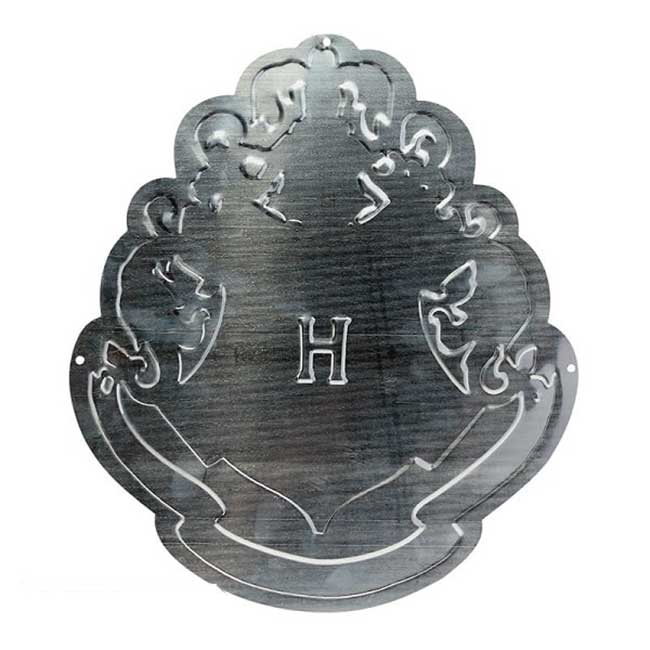 Placca in Metallo Stemma Hogwarts 28cm x 32 cm