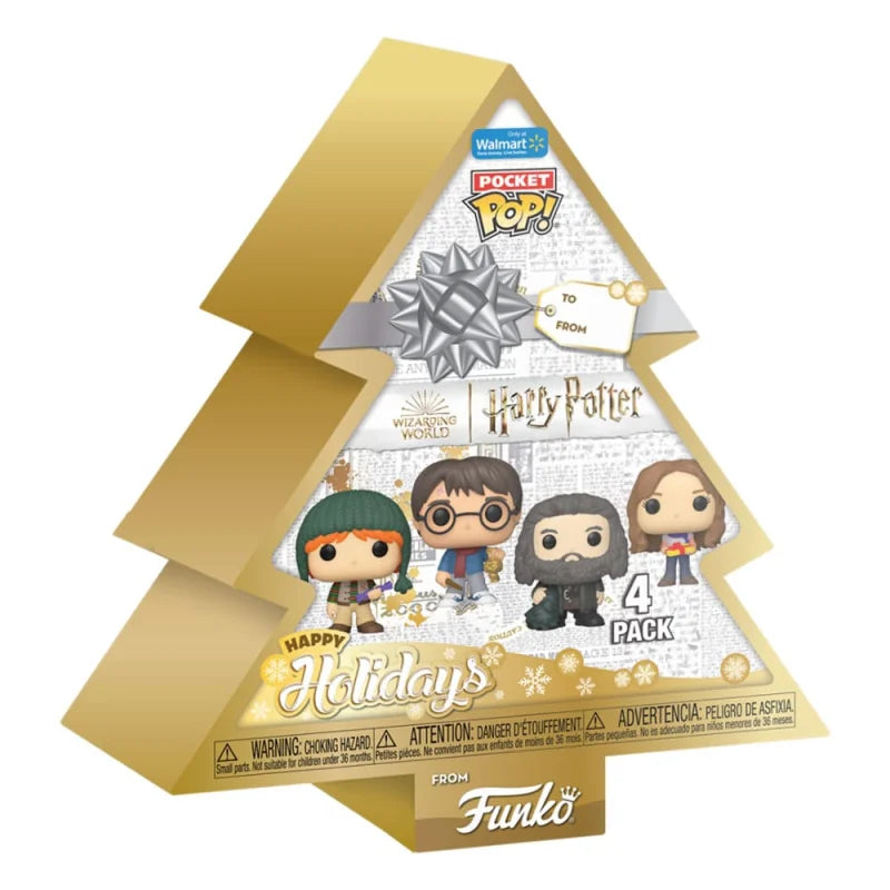 Pocket Pop Keychains Harry Potter Holiday 2024 Four Pack Tree Holiday Box