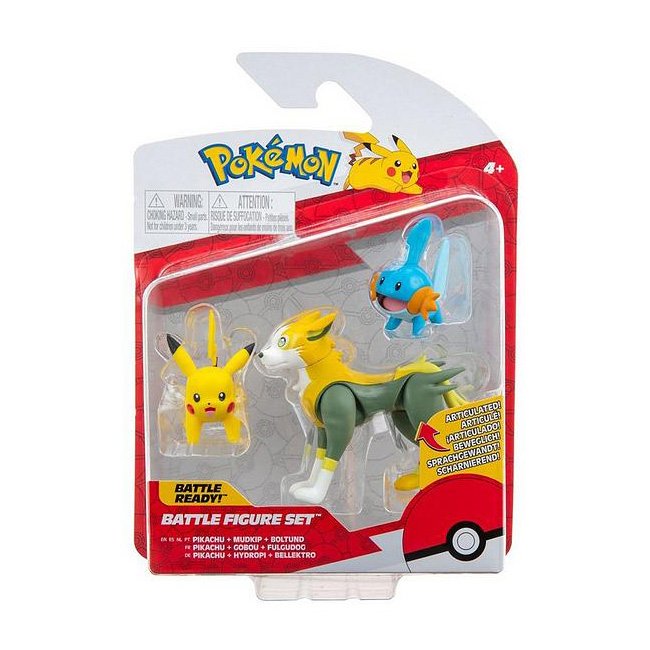 Pokemon Battle figure set Pikachu Mudkip Boltund