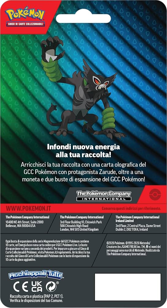 Pokemon Blister 2 Bustine + Promo + Moneta Zarude