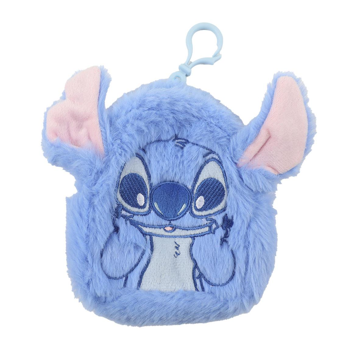 Portamonete peluche Stitch Disney con moschettone. Foto frontale