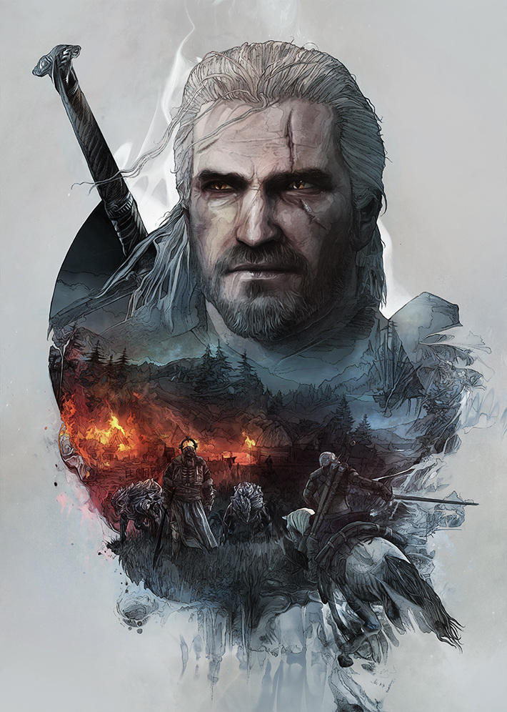 Poster The Witcher Wild Hunt 91x61 cm