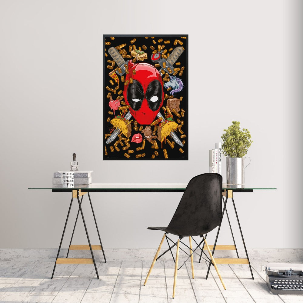 Poster Deadpool Bullets and Chimichangas Marvel 61 x 91,5 cm