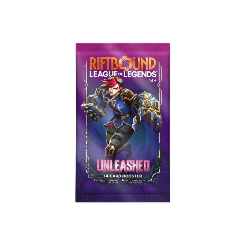 Riftbound League of Legends TCG Unleashed Busta da 14 carte ENG