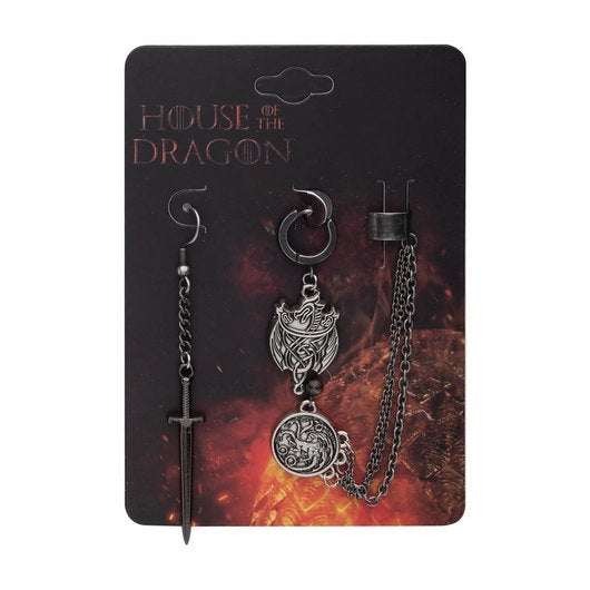 Set Orecchini Game of Thrones House of the Dragon Targaryen