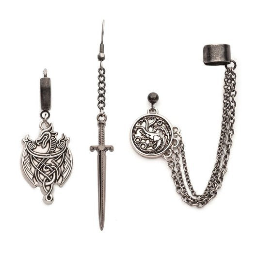 Set Orecchini Game of Thrones House of the Dragon Targaryen
