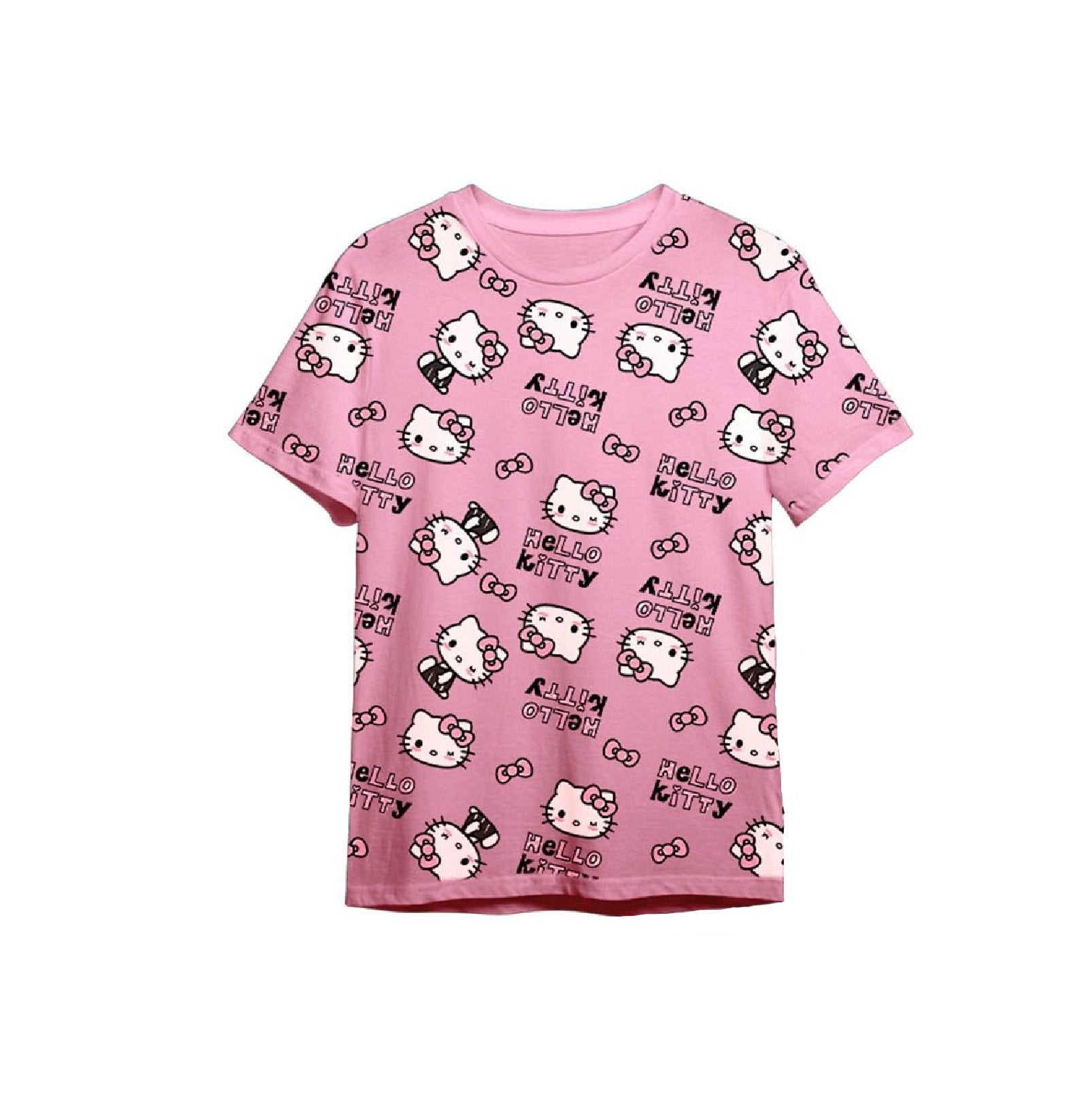 T-Shirt Hello Kitty Rosa Full Print Bambini