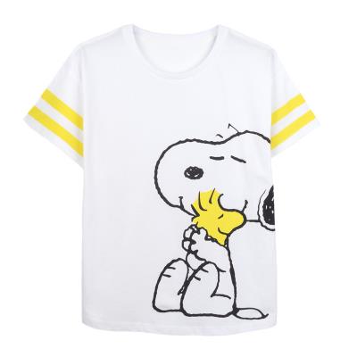 T-Shirt Femminile Single Jersey Snoopy Peanuts