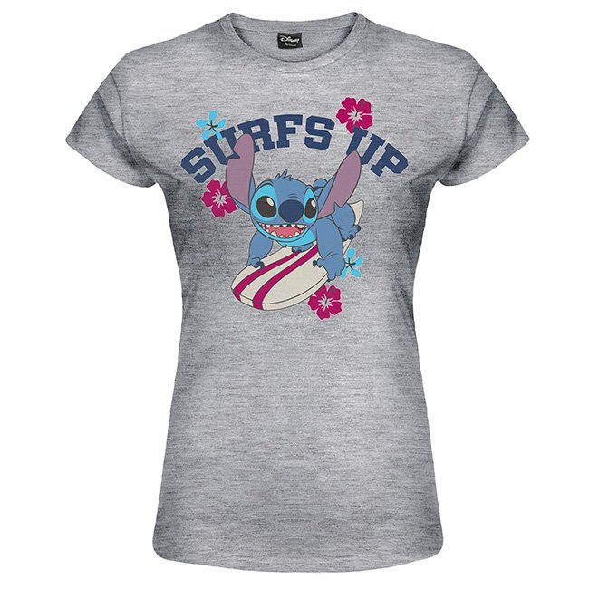T-shirt Stitch Surfing Lilo e Stitch grigia
