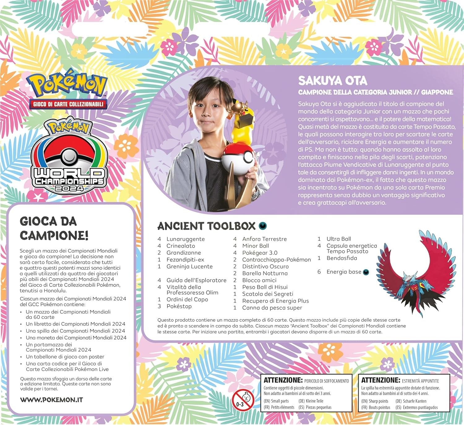 Pokémon Mazzo dei campionati mondiali – Sakuya Ota (Ancient Toolbox) 2024 (ITA)