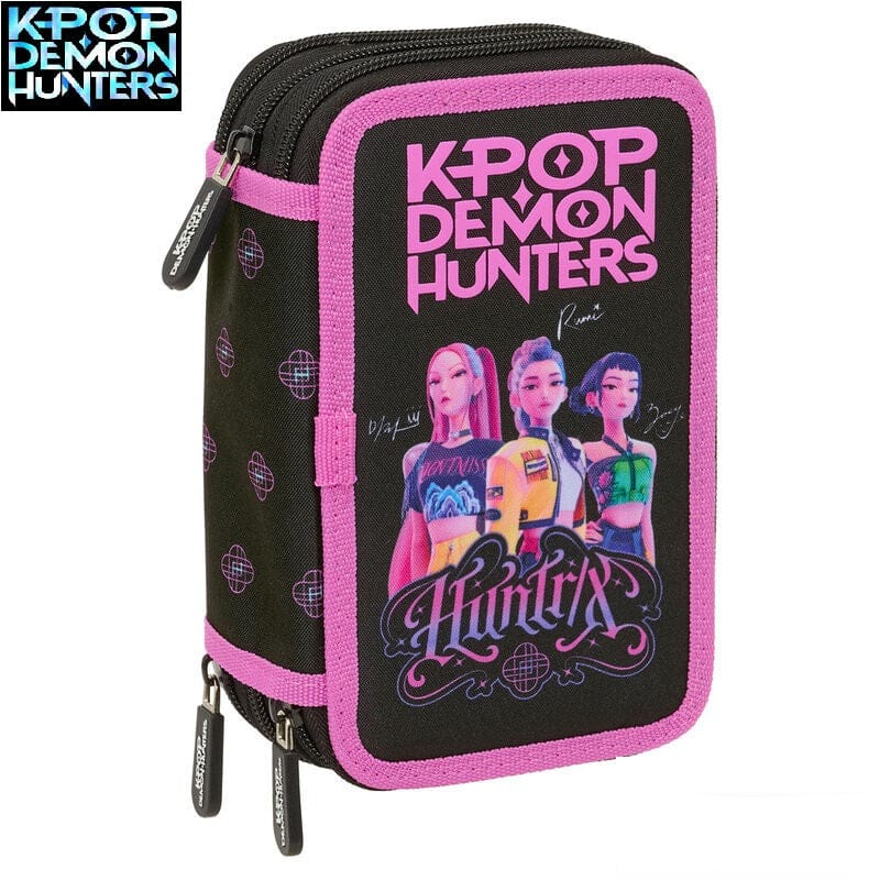 Astuccio Triplo Riempito 37 Pezzi K-Pop Demon Hunters Nero