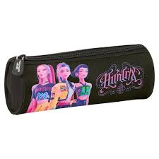Astuccio tubolare K-Pop Demon Hunters Nero 20 × 7 cm
