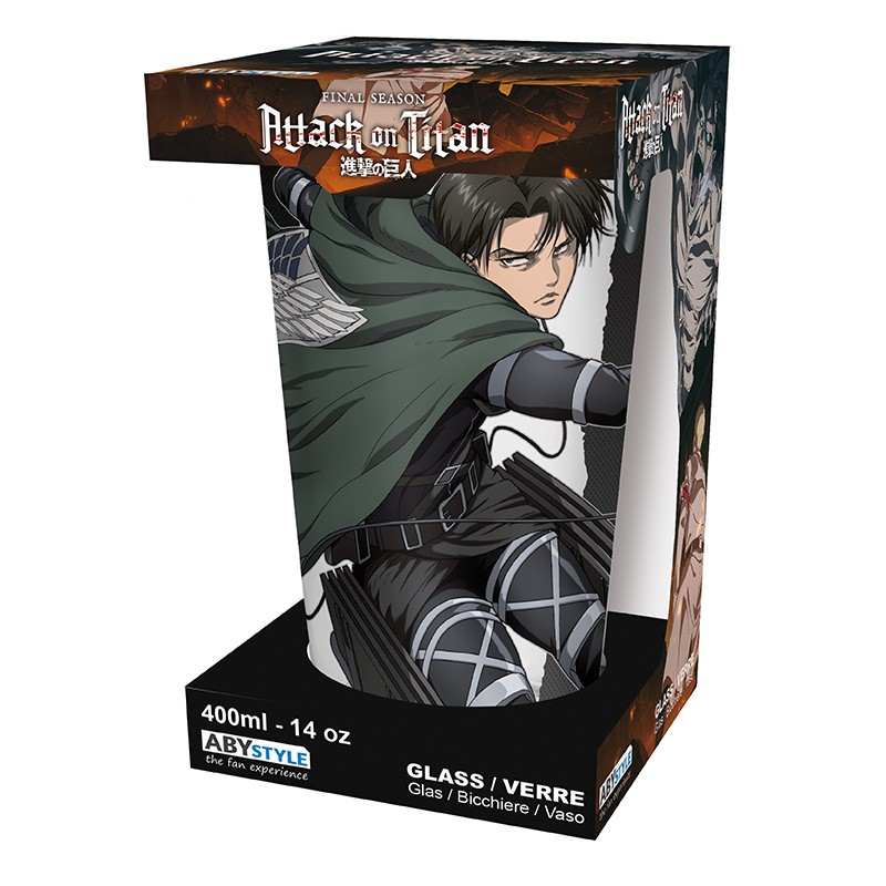 Bicchiere Grande Levi Attack on Titan Stagione 4 – 400 ml