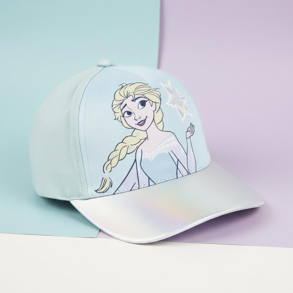 cappello con visiera Ela Disney Frozen foto frontale con sfondo colorato