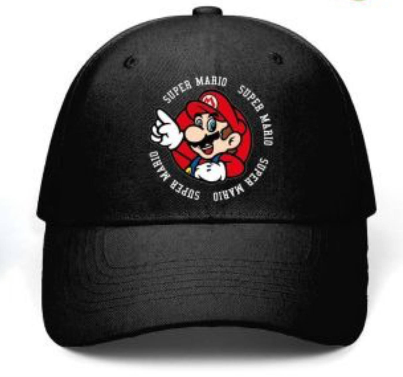 Cappello Super Mario nero regolabile da bamini