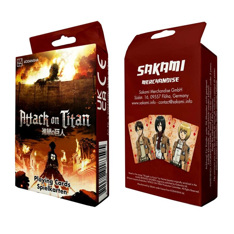 Attack on Titan Playing Cards – Carte da Gioco