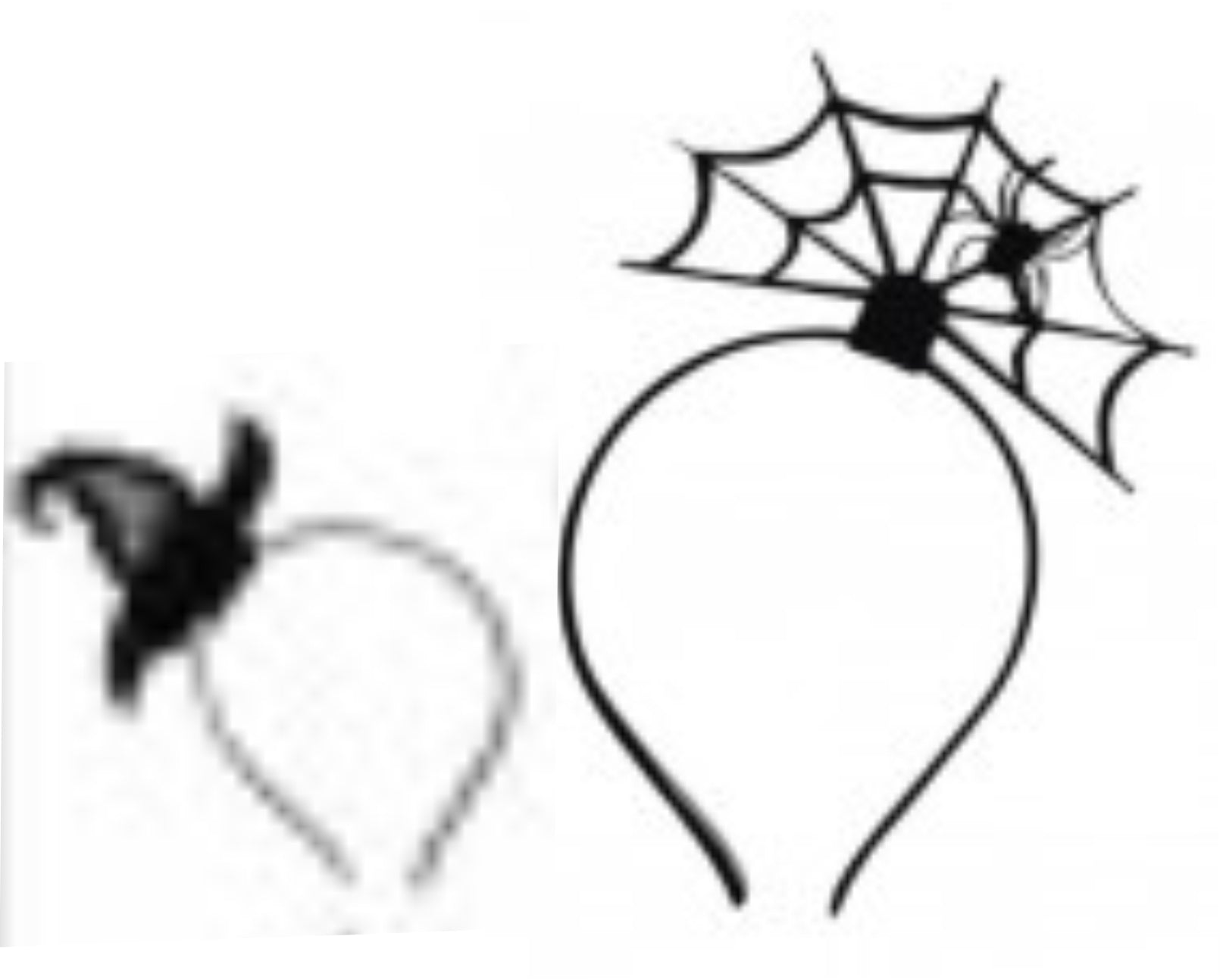 Cerchietto Halloween feltro ragnatela cappello assortiti