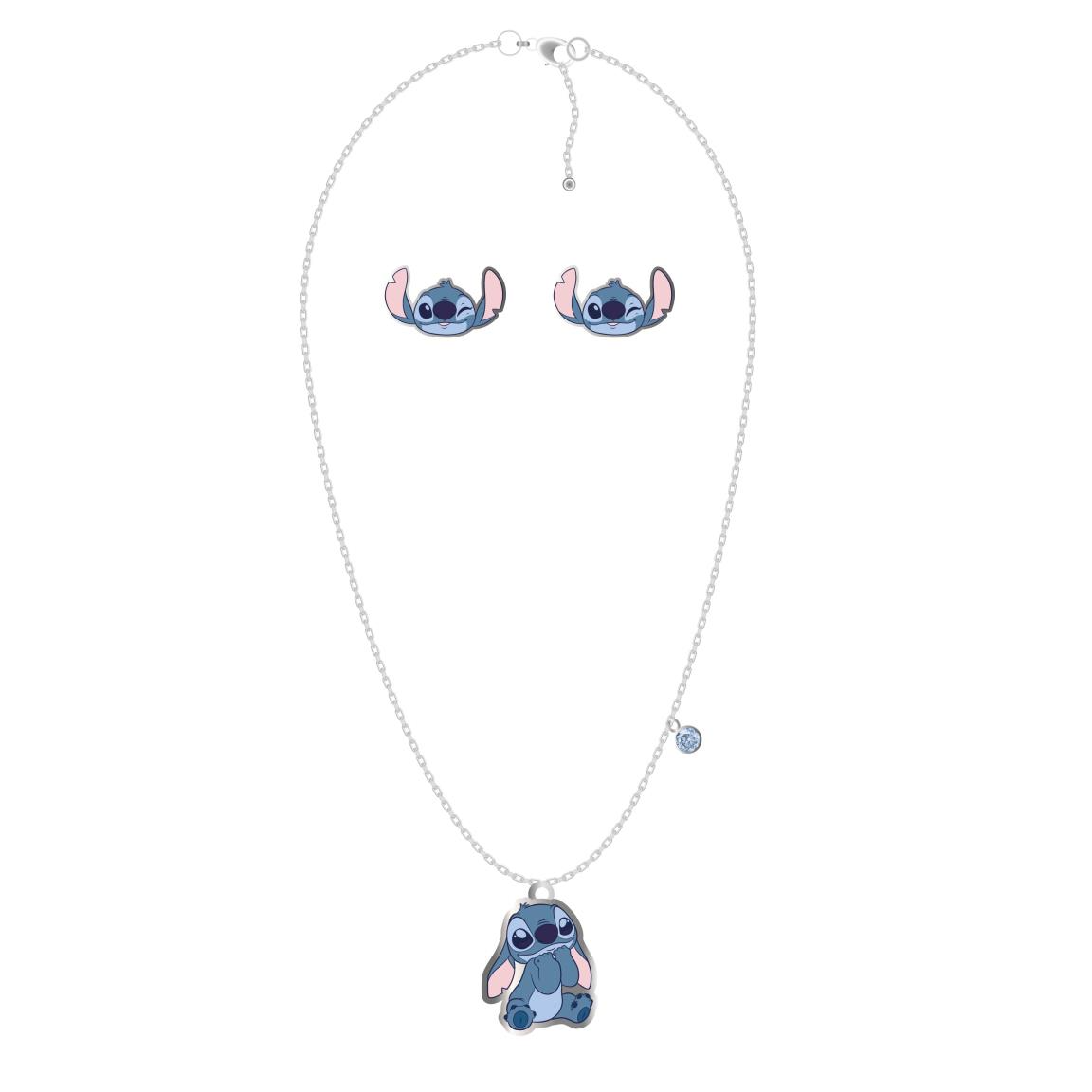 Set collana e orecchini a lobo a tema Stitch
