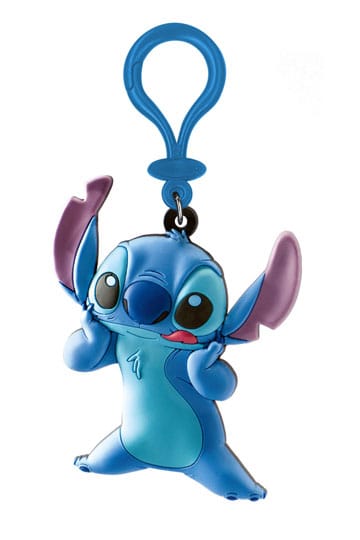 Bag clip Stitch in gomma PVC Lilo & Stitch