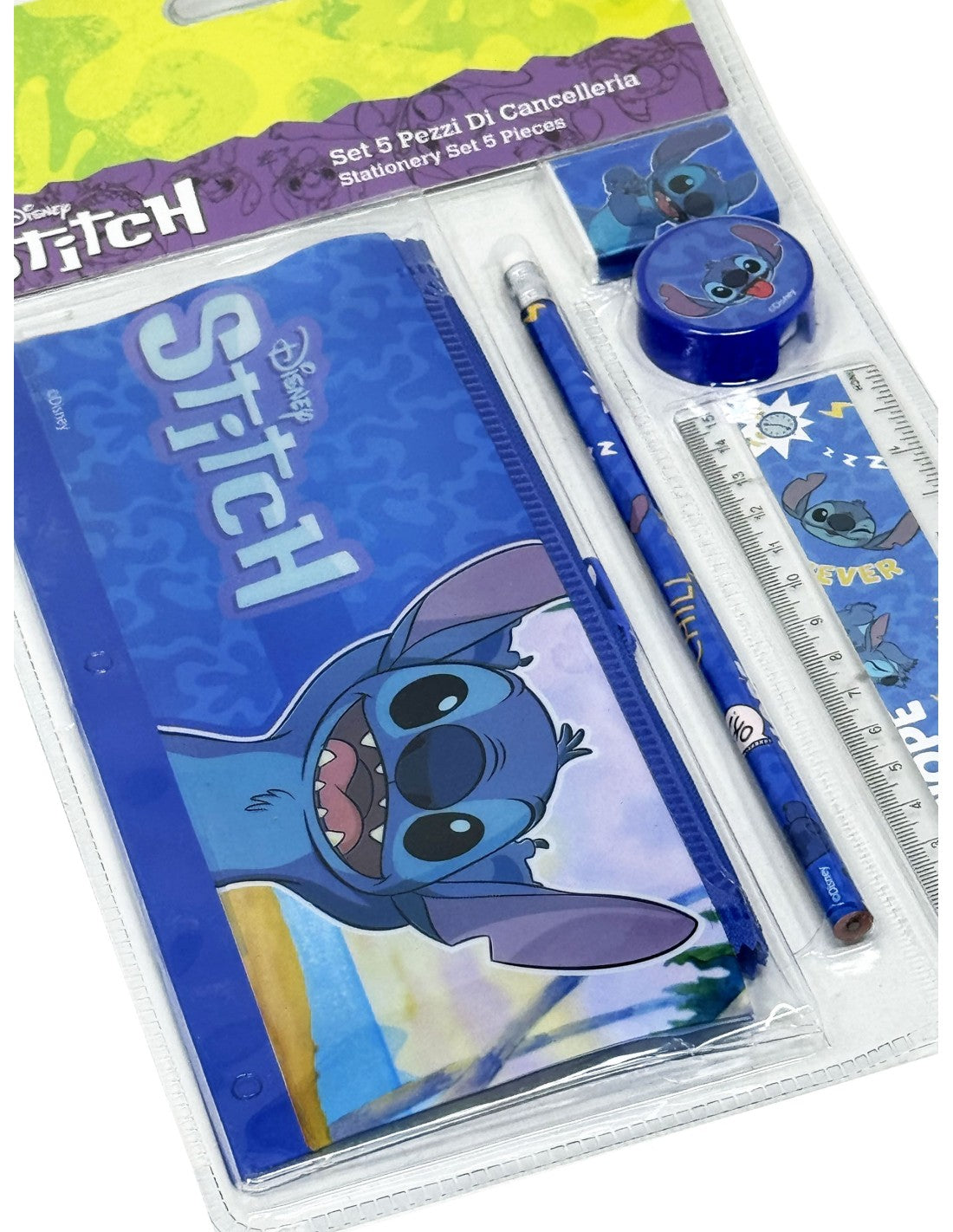 Set Cancelleria Stitch 5 pezzi Lilo e Stitch Disney