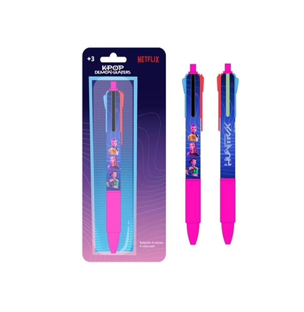 Penna Multicolore 4 Colori K-Pop Demon Hunters