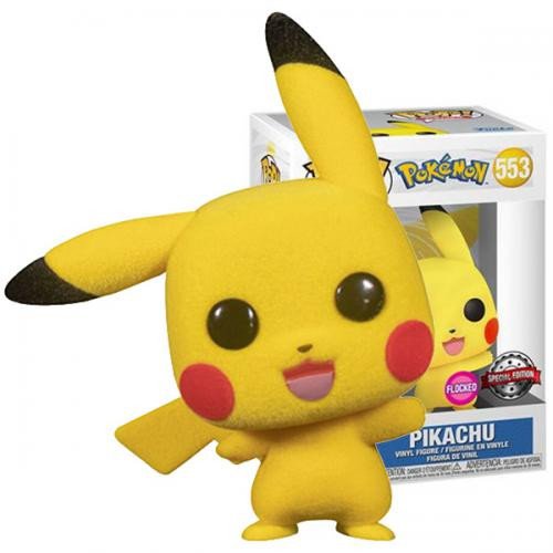 Funko Pop Flocked Pikachu 553 Pokemon Games
