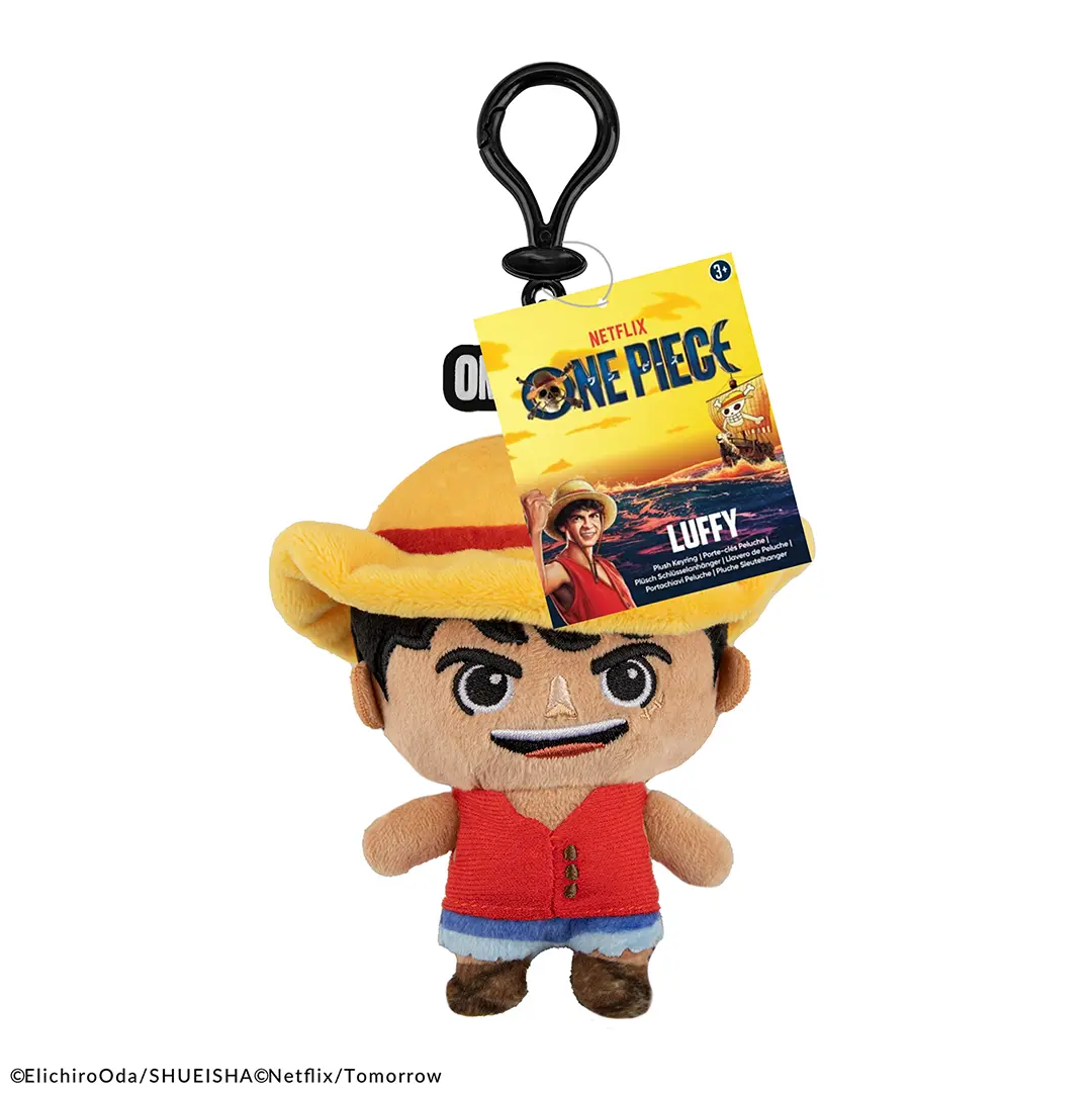 Portachiavi Peluche Monkey D. Luffy One Piece Netflix 13 cm