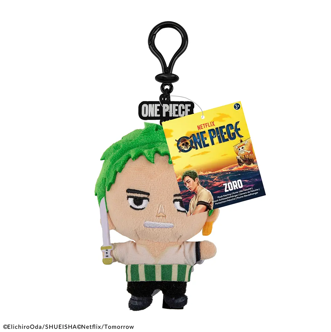 Portachiavi Peluche Roronoa Zoro One Piece Netflix 13 cm